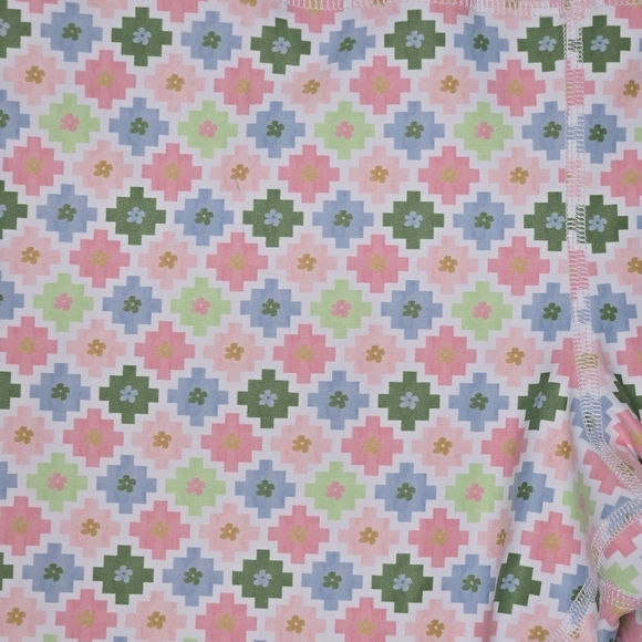 Smith & Quinn Women's Pink Multi Tile Geo Preppy Golf Leggings Size Large - Picture 3 of 7